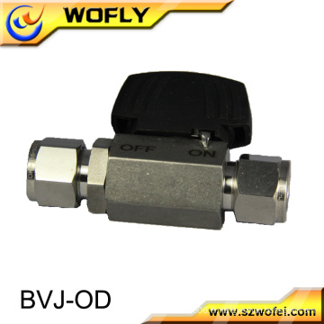BVJ-6OD tube extérieur de 6 mm diamètre extérieur 1000psi acier inoxydable ss316 union valve à bille